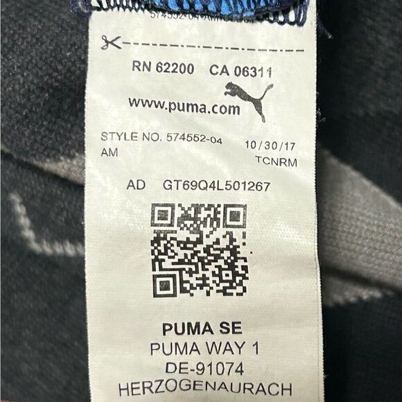 Puma Dry Cell Cloudspun Golf Polo Shirt Mens Large Blue Colorblock Short Sleeves - Picture 12 of 13